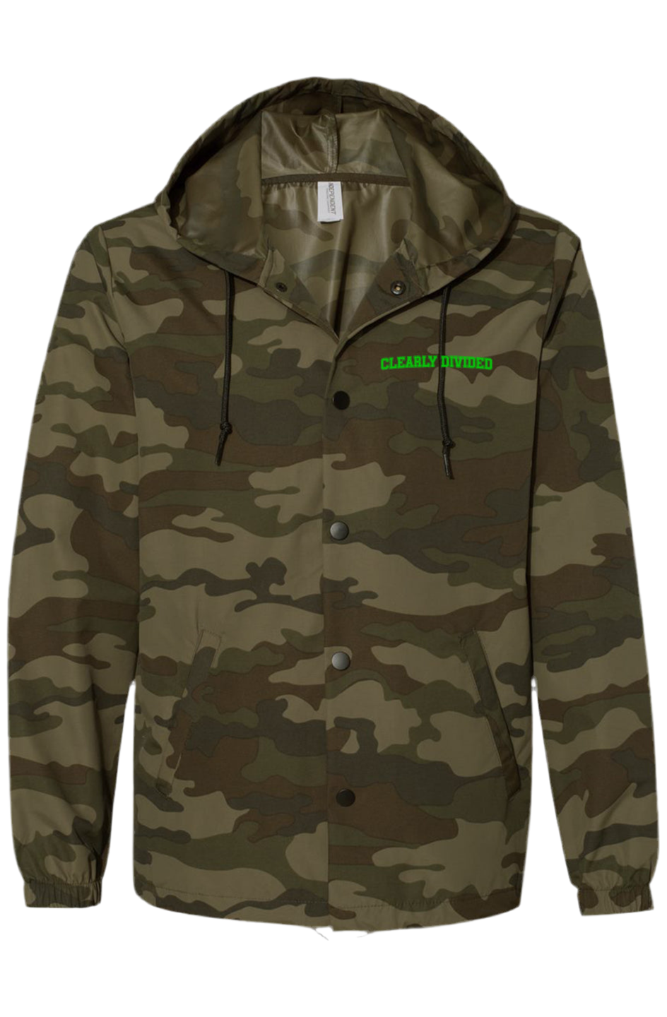 Clearly divided Forest Camo Water-Resistant Windbreaker