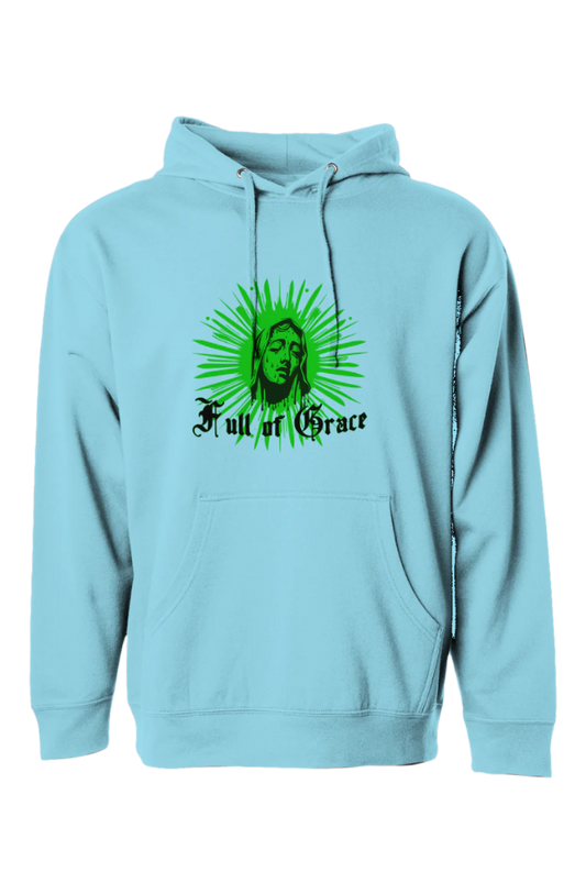 Full of Grace with Clearly Divided on Sleeves Hoodie
